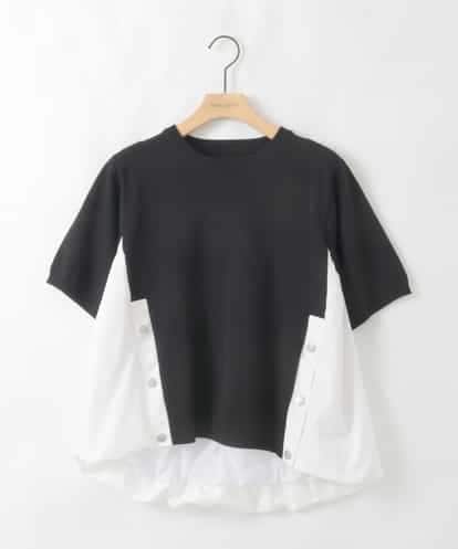 ZMFGE14089 al'aise modulation バルーンヘム異素材ジョイントプルオーバー