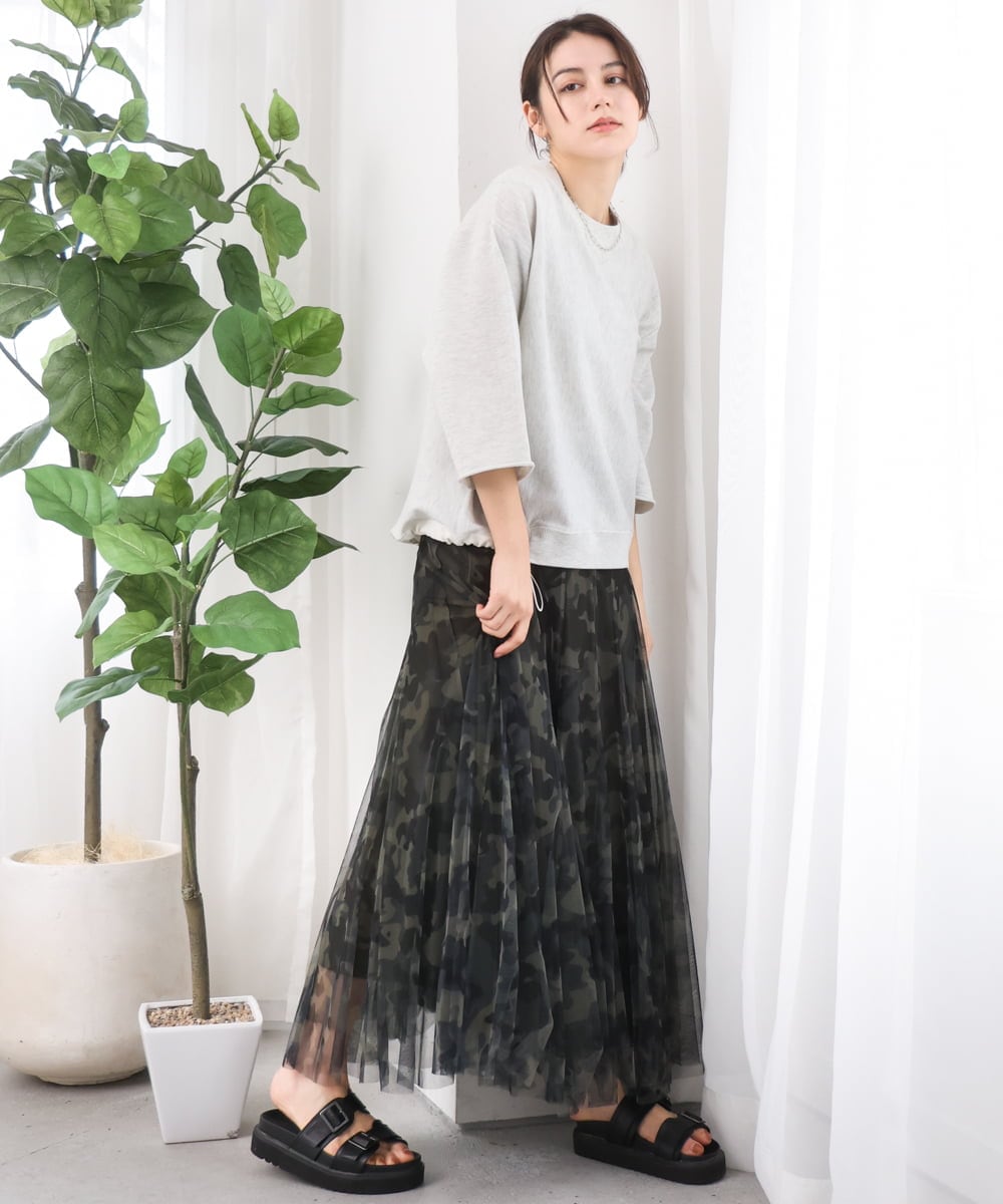 ZMFGE15098 al'aise modulation(アレーズモジュレーション) 【セットアップ対応・洗える】ラメドロストニットプルオーバー ライトグレー