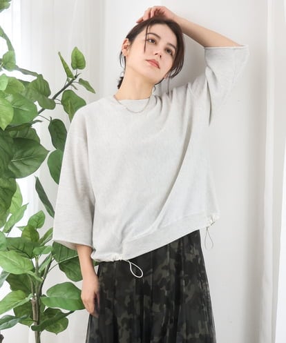 ZMFGE15098 al'aise modulation 【セットアップ対応・洗える】ラメドロストニットプルオーバー