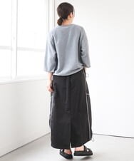 ZMFGE15098 al'aise modulation(アレーズモジュレーション) 【セットアップ対応・洗える】ラメドロストニットプルオーバー ダークグレー