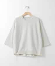 ZMFGE15098 al'aise modulation(アレーズモジュレーション) 【セットアップ対応・洗える】ラメドロストニットプルオーバー ライトグレー