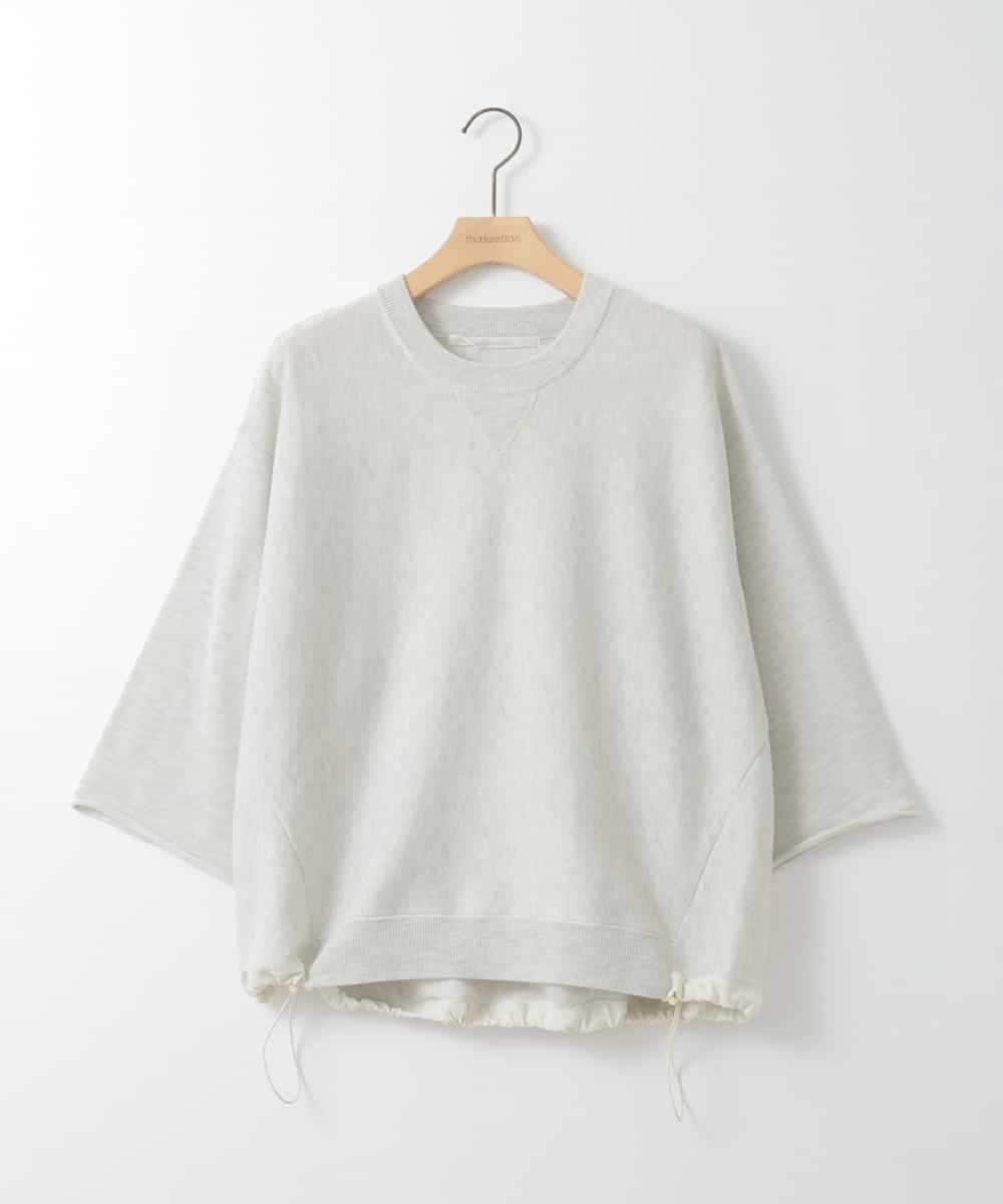 ZMFGE15098 al'aise modulation(アレーズモジュレーション) 【セットアップ対応・洗える】ラメドロストニットプルオーバー ライトグレー