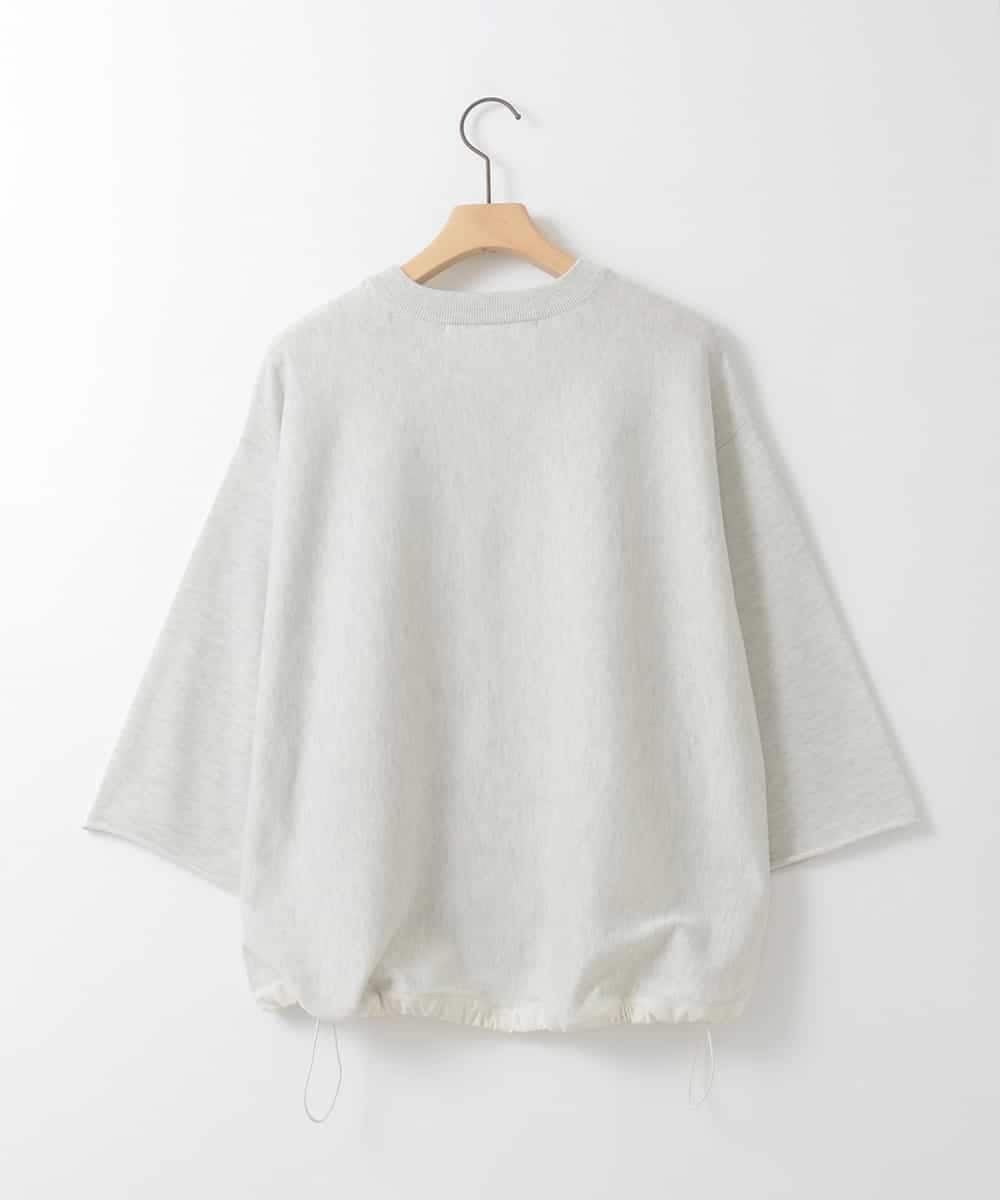 ZMFGE15098 al'aise modulation(アレーズモジュレーション) 【セットアップ対応・洗える】ラメドロストニットプルオーバー ライトグレー