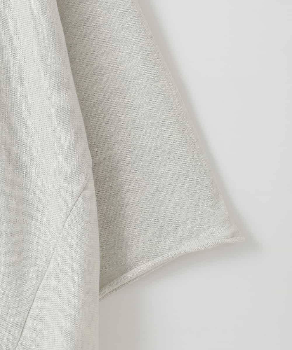 ZMFGE15098 al'aise modulation(アレーズモジュレーション) 【セットアップ対応・洗える】ラメドロストニットプルオーバー ライトグレー