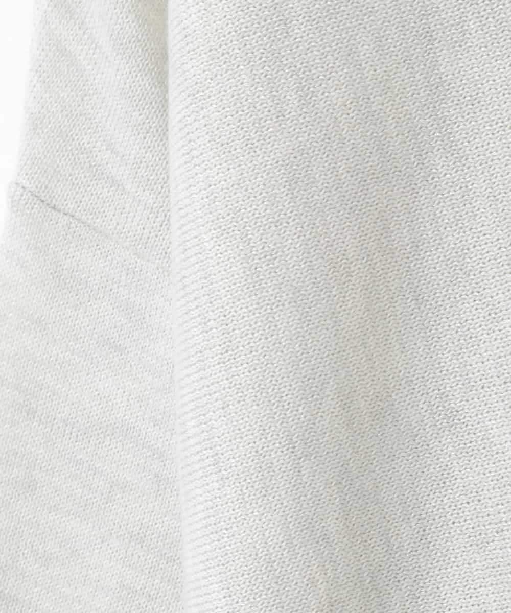 ZMFGE15098 al'aise modulation(アレーズモジュレーション) 【セットアップ対応・洗える】ラメドロストニットプルオーバー ライトグレー