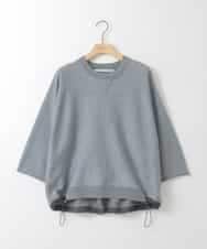 ZMFGE15098 al'aise modulation(アレーズモジュレーション) 【セットアップ対応・洗える】ラメドロストニットプルオーバー ダークグレー