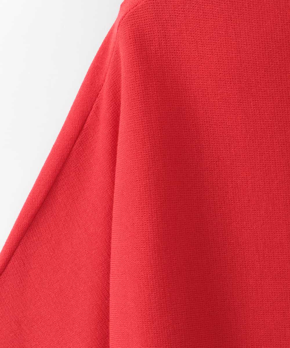 ZMFGE16098 al'aise modulation(アレーズモジュレーション) 【洗える】ドロップショルダーニットプルオーバー レッド