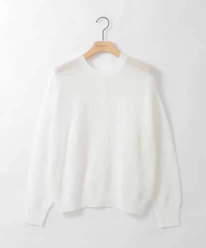 ZMFGE17120 al'aise modulation 【洗える/2WAY】ロゴメッシュニットプルオーバー