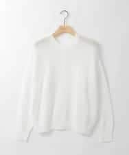 ZMFGE17120 al'aise modulation(アレーズモジュレーション) 【洗える/2WAY】ロゴメッシュニットプルオーバー アイボリー