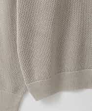 ZMFGE17120 al'aise modulation(アレーズモジュレーション) 【洗える/2WAY】ロゴメッシュニットプルオーバー ライトグレー