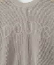 ZMFGE17120 al'aise modulation(アレーズモジュレーション) 【洗える/2WAY】ロゴメッシュニットプルオーバー ライトグレー