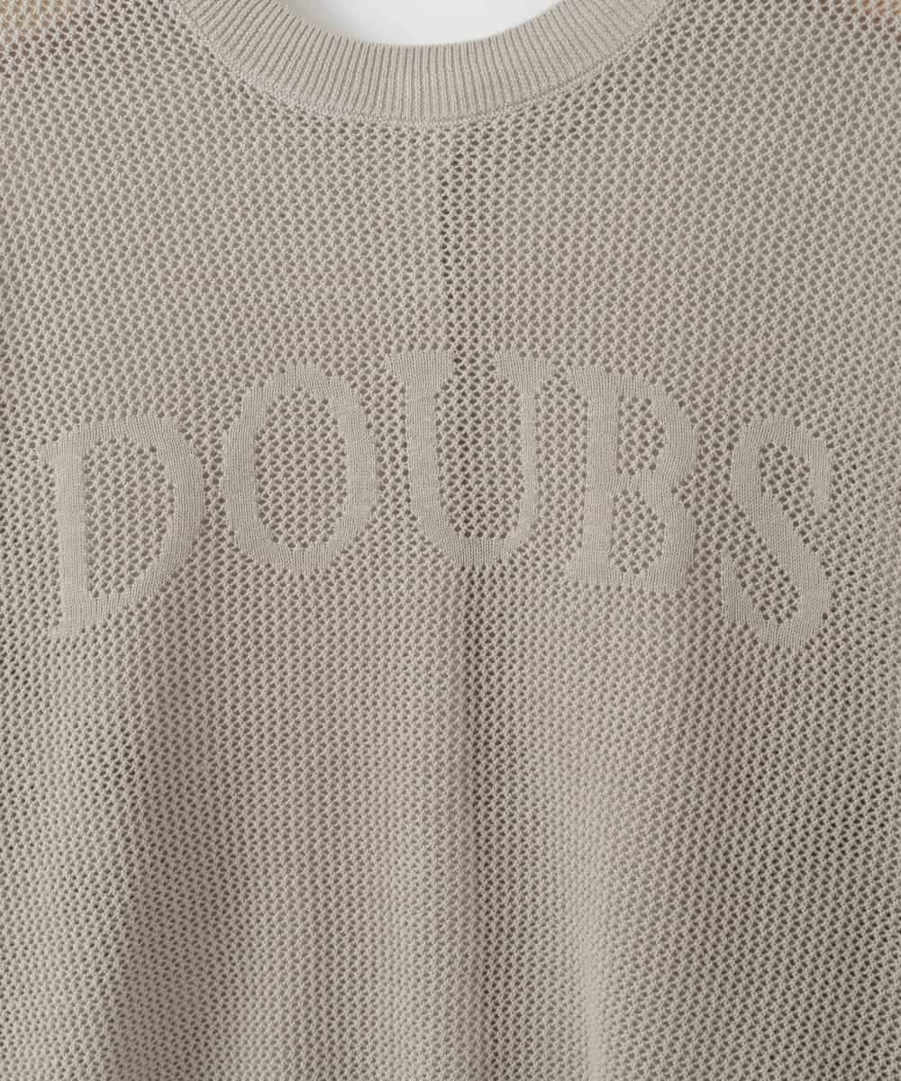 ZMFGE17120 al'aise modulation(アレーズモジュレーション) 【洗える/2WAY】ロゴメッシュニットプルオーバー ライトグレー