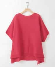 ZMFGE18099 al'aise modulation(アレーズモジュレーション) 【日本製/ホールガーメント】ドルマンコットンニットプルオーバー レッド