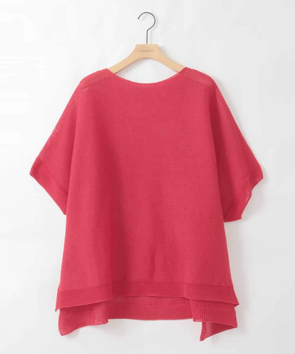 ZMFGE18099 al'aise modulation(アレーズモジュレーション) 【日本製/ホールガーメント】ドルマンコットンニットプルオーバー レッド