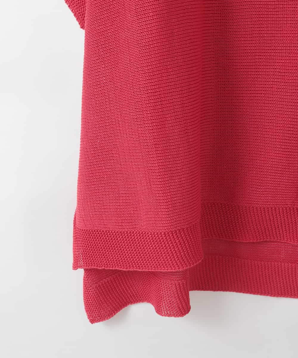 ZMFGE18099 al'aise modulation(アレーズモジュレーション) 【日本製/ホールガーメント】ドルマンコットンニットプルオーバー レッド