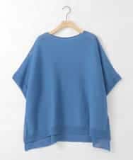 ZMFGE18099 al'aise modulation(アレーズモジュレーション) 【日本製/ホールガーメント】ドルマンコットンニットプルオーバー ブルー