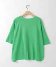 ZMFGE26110 al'aise modulation(アレーズモジュレーション) 【洗える】さらりスリットプルオーバー グリーン