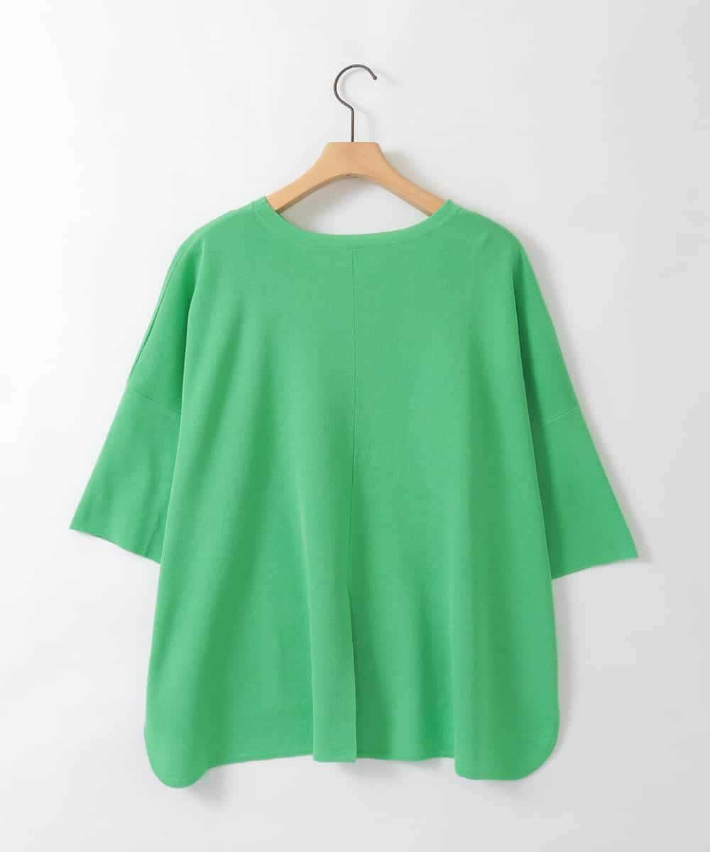 ZMFGE26110 al'aise modulation(アレーズモジュレーション) 【洗える】さらりスリットプルオーバー グリーン