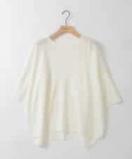 ZMFGE26110 al'aise modulation(アレーズモジュレーション) 【洗える】さらりスリットプルオーバー ホワイト