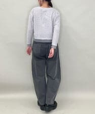 ZMFJB04098 al'aise modulation(アレーズモジュレーション) ロゴアクセントシャギープルオーバー ライトグレー