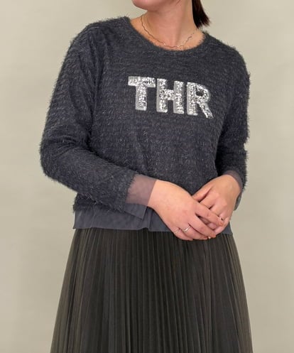 ZMFJB04098 al'aise modulation ロゴアクセントシャギープルオーバー