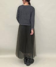 ZMFJB04098 al'aise modulation(アレーズモジュレーション) ロゴアクセントシャギープルオーバー ダークグレー