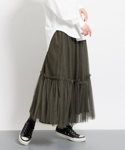 ZMHAB60120 al'aise modulation ボリュームチュールフレアスカート