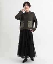 ZMHAB60120 al'aise modulation(アレーズモジュレーション) ボリュームチュールフレアスカート ブラック