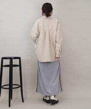 ZMHAE21120 al'aise modulation(アレーズモジュレーション) 【セットアップ対応】異素材ジョイントドロストヘムスカート グレー