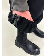 ZMHAE21120 al'aise modulation(アレーズモジュレーション) 【セットアップ対応】異素材ジョイントドロストヘムスカート ブラック