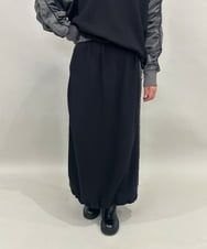 ZMHAE21120 al'aise modulation(アレーズモジュレーション) 【セットアップ対応】異素材ジョイントドロストヘムスカート ブラック