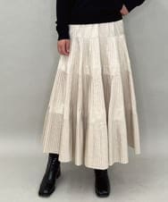 ZMHAE25140 al'aise modulation(アレーズモジュレーション) プリーツティアードスカート アイボリー