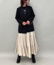 ZMHAE25140 al'aise modulation(アレーズモジュレーション) プリーツティアードスカート アイボリー