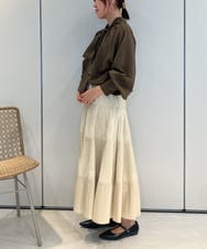 ZMHAE25140 al'aise modulation(アレーズモジュレーション) プリーツティアードスカート アイボリー