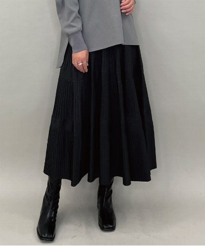 ZMHAE25140 al'aise modulation プリーツティアードスカート