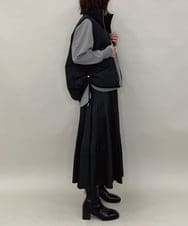 ZMHAE25140 al'aise modulation(アレーズモジュレーション) プリーツティアードスカート ブラック