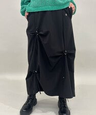 ZMHAE26128 al'aise modulation(アレーズモジュレーション) リボンアクセントスカート ブラック