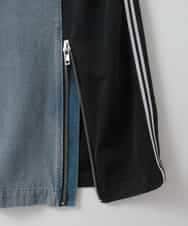 ZMHAE27168 al'aise modulation(アレーズモジュレーション) 異素材ドッキングデニムスカート ブラック