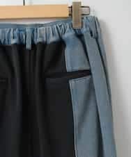 ZMHAE27168 al'aise modulation(アレーズモジュレーション) 異素材ドッキングデニムスカート ブラック