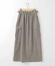 ZMHAE29120 al'aise modulation(アレーズモジュレーション) サイドポケットドロストデザインスカート カーキ