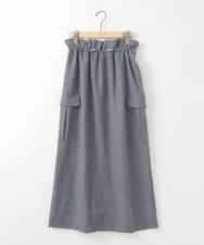 ZMHAE29120 al'aise modulation(アレーズモジュレーション) サイドポケットドロストデザインスカート グレー