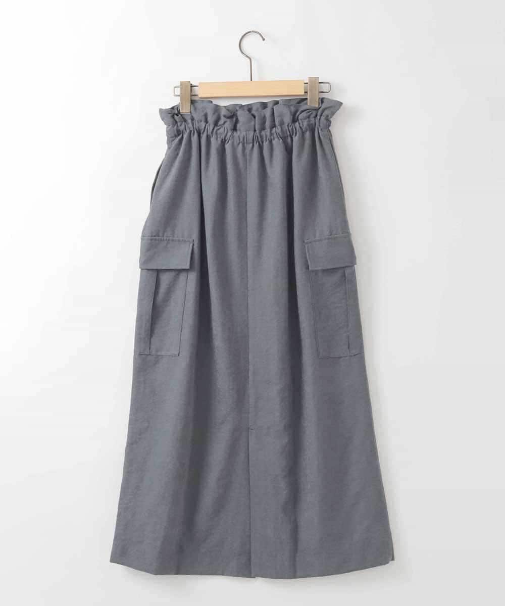 ZMHAE29120 al'aise modulation(アレーズモジュレーション) サイドポケットドロストデザインスカート グレー