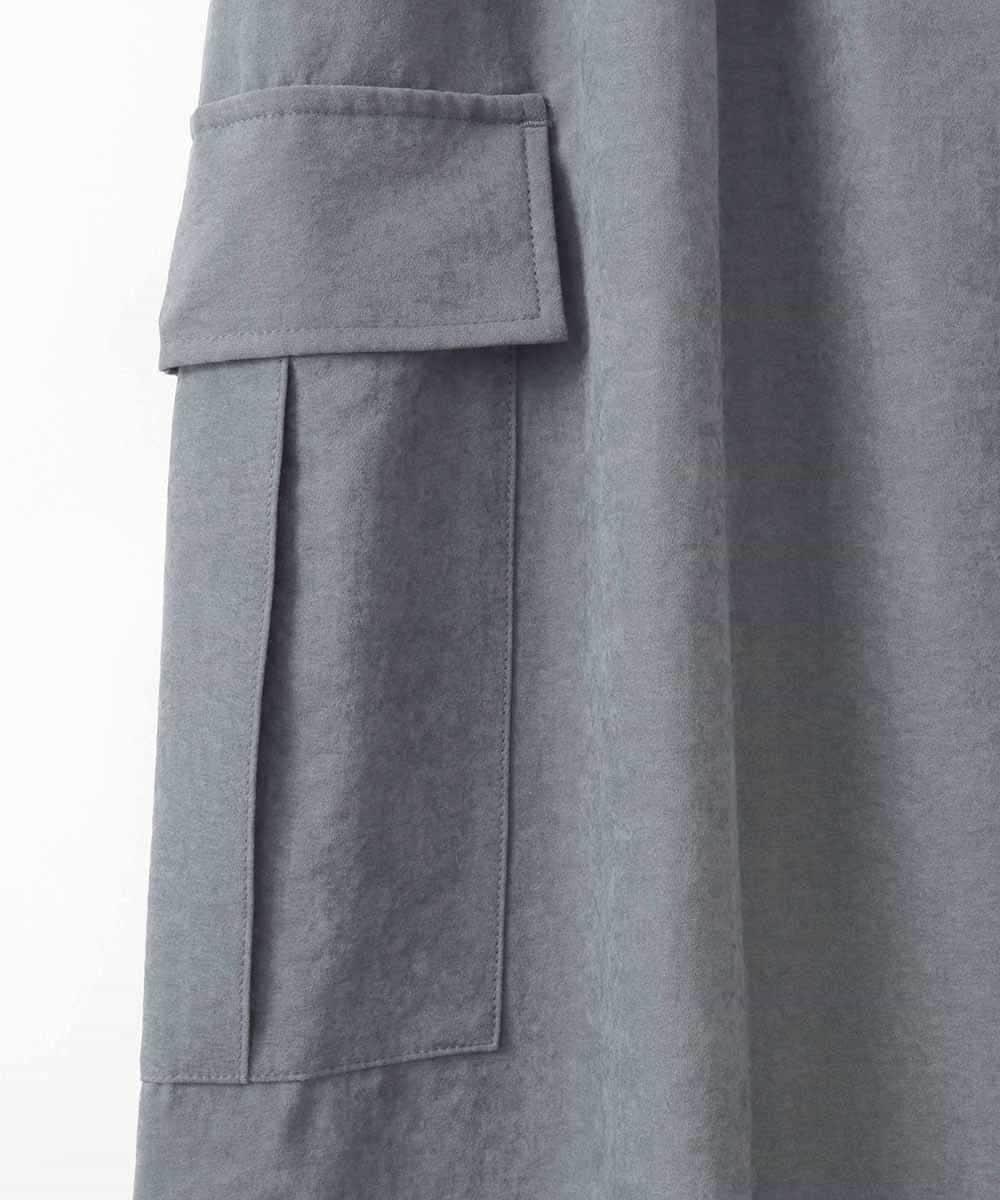 ZMHAE29120 al'aise modulation(アレーズモジュレーション) サイドポケットドロストデザインスカート グレー