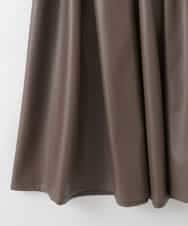 ZMHAE30130 al'aise modulation(アレーズモジュレーション) ウエストギャザーフェイクレザースカート ブラウン