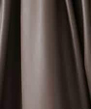 ZMHAE30130 al'aise modulation(アレーズモジュレーション) ウエストギャザーフェイクレザースカート ブラウン