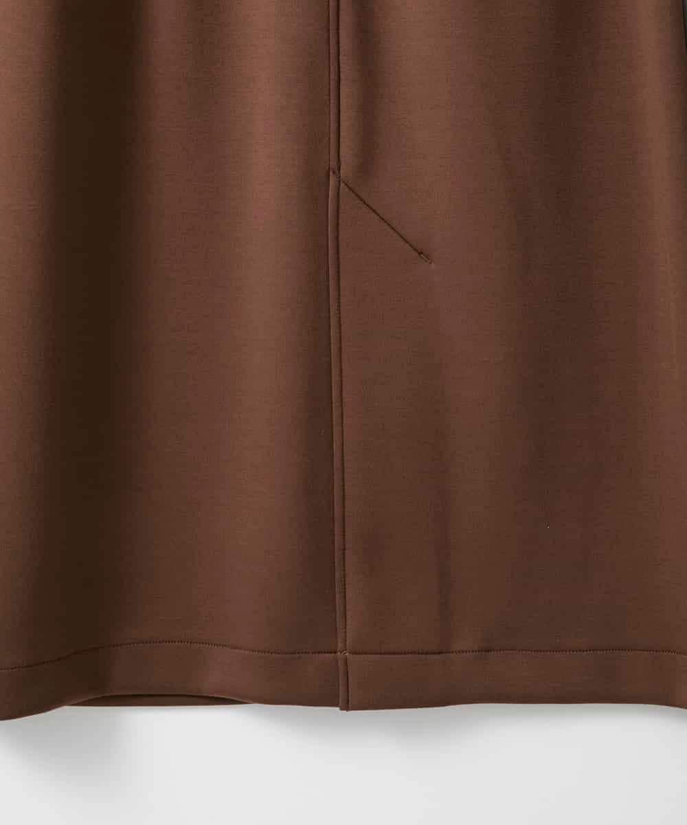 ZMHAE31130 al'aise modulation(アレーズモジュレーション) レザーポイントデザインタイトスカート ブラウン