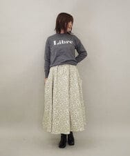 ZMHAE32140 al'aise modulation(アレーズモジュレーション) ふくれジャカードデザインフレアスカート グリーン