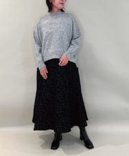 ZMHAE32140 al'aise modulation(アレーズモジュレーション) ふくれジャカードデザインフレアスカート ブラック