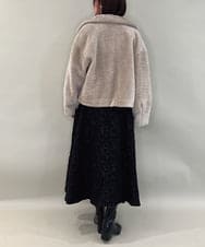 ZMHAE32140 al'aise modulation(アレーズモジュレーション) ふくれジャカードデザインフレアスカート ブラック