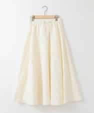 ZMHAE32140 al'aise modulation(アレーズモジュレーション) ふくれジャカードデザインフレアスカート アイボリー